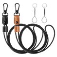 thumbnail image 5 of Neck Lanyard Braided Leather Badge Lanyards Adjustable Length Long Strap, 5 of 12