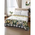thumbnail image 3 of Twin Flat Sheet Only Sunflower Pumpkin Green Butterfly Soft Microfiber Cooling Bedding Sheets Black White Plaid Lattice Flat Bed Sheet for Hotel,Home Decor, 3 of 9