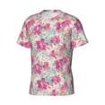 thumbnail image 5 of Qekee Purple Watercolor Flowers Classic Fit T-Shirt Men's Shirt Men's Tight Short Sleeves for Exercise, Running, Mountaineering - Purple Watercolor Flowers, 5 of 9