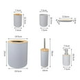 thumbnail image 3 of Trendy Bathroom Accessories Set Dispenser Toothbrush Tumbler Soap Dish Trash Bin, And, 3 of 7