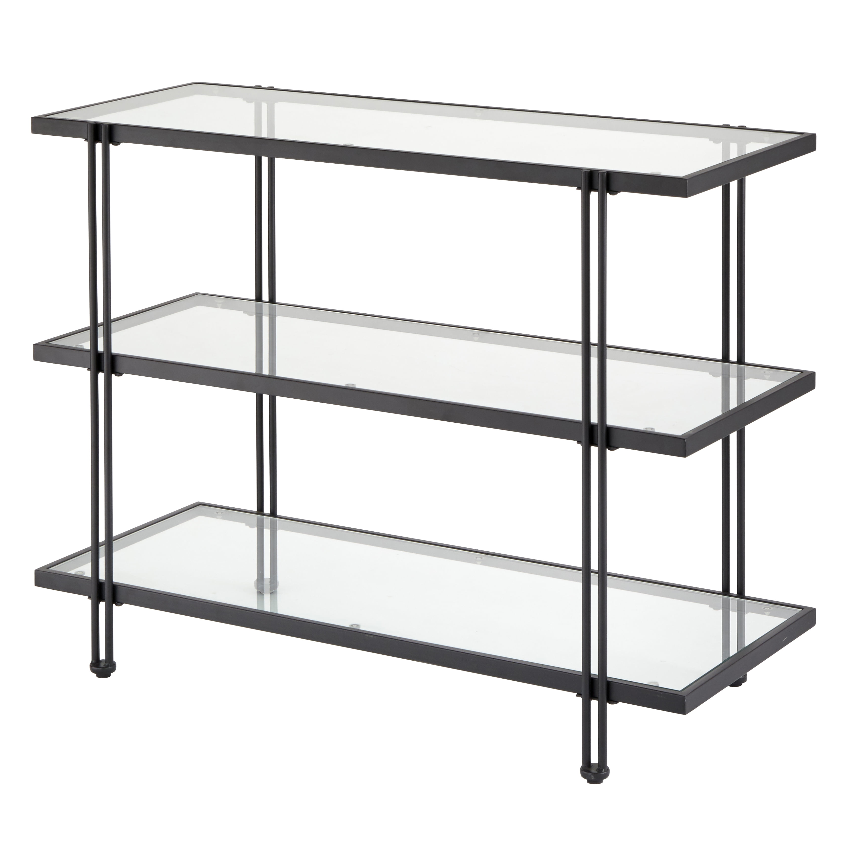 Lifestorey  Folio Metal and Glass Sofa Table