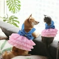 thumbnail image 4 of Dog Tutu Dresses Puppy Bow Knot Dress Pet Princess Dresses Striped Mesh Puppy Dog Dresses for Small Medium Cat Puppy Doggie Thanksgiving Christmas Clothes, 4 of 8