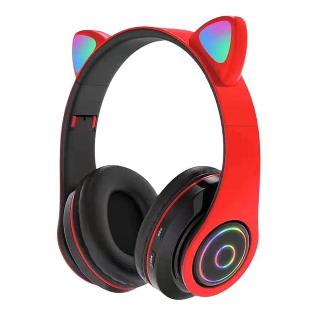 Audífonos para niños de Diadema Gadgets and Fun Bluetooth orejas de gato con Luces LED con micrófono