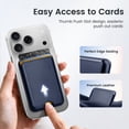 thumbnail image 4 of VIPQV Magnetic Phone Wallet, 3-Card Holder with RFID Blocking for iPhone 17/16/15/14/13/12,Blue, 4 of 5