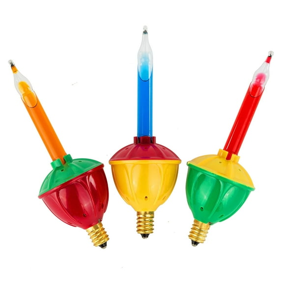 Tupkee Christmas Replacement Bubble Lights 3 Multi-Color Light Bulbs - Christmas Tree Holiday Decor