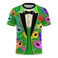 thumbnail image 1 of Xuyuer Women's Carnival Printed Round Neck Solid Color Short Sleeve Casual Loose T-Shirt, 1 of 8