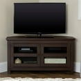 Walker Edison 44" Corner Wood TV Stand in Espresso (TVs up to 48