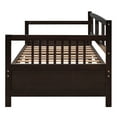 thumbnail image 5 of PAPROOS Twin Size Wood Daybed, Solid Wood Daybed Frame with Strong Wooden Slats, Modern Furniture Sofa Bed Twin Daybed, No Box Spring Needed, Gray, 5 of 10