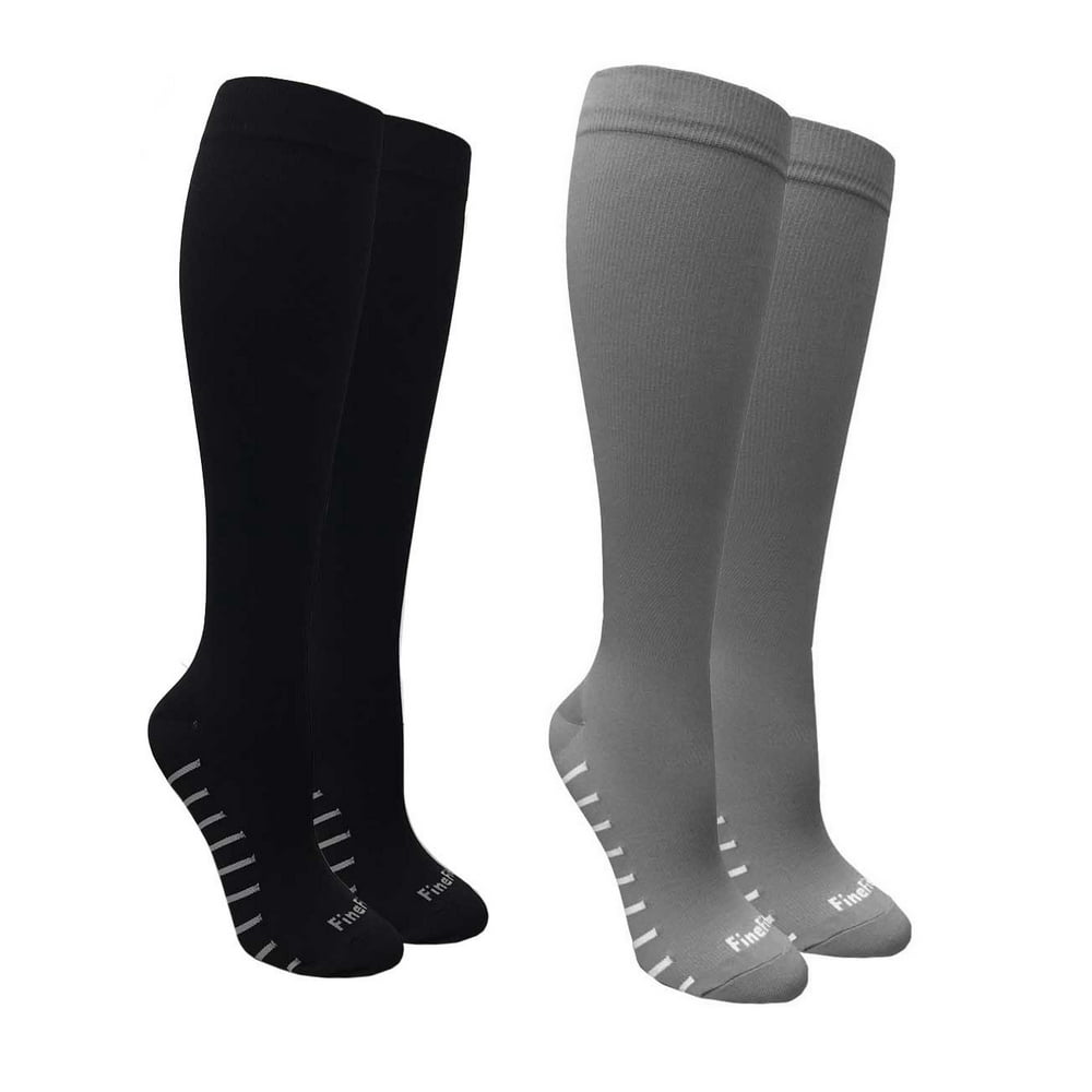 Fine Fit 3 pack Of Men's Compression Support Knee High Socks Size 9