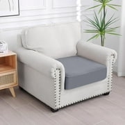 Smiry Waterproof Couch Cushion Covers, Stretch Sofa Seat Cushion Slipcovers,Elastic Furniture Protector for Pets And Kid(Small, Gray)