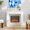 White + MDF + Wood+3, variant on LANKANG White Freestanding Fireplace Mantel Surround With Support Legs For Electric Fireplace