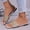 Gold, variant on Women's Rhinestone Slippers, Rhinestone Soft Leather Fashionable Strappy Outerwear Style Gold