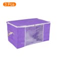 thumbnail image 3 of Unique Bargains Clothes Storage Bins for Bedding Closet Organizer Purple, 3 of 6