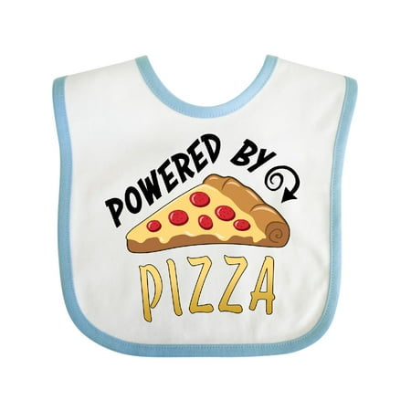 

Inktastic Powered by Pizza Gift Baby Boy or Baby Girl Bib