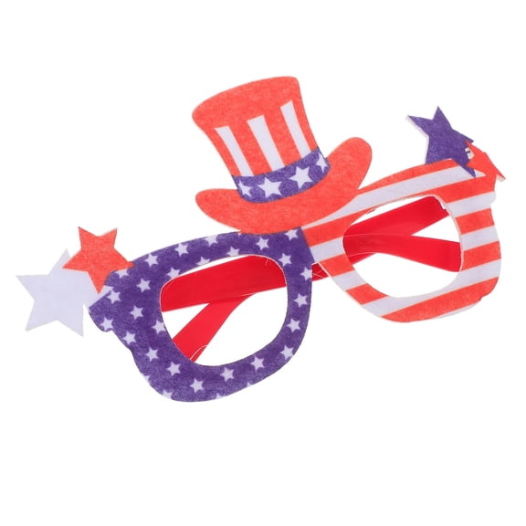 HAMPPLIES Patriotic Day Eyeglasses 1Pack Multi Color Star Shaped Hat Style for Family and Friends Gatherings