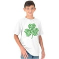 thumbnail image 3 of St Patricks Day Lucky Irish Shamrock Crewneck T Shirts Boy Girl Teen Brisco Brands XS, 3 of 5