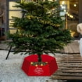 thumbnail image 2 of Luoshdecor Christmas Tree Hexagon Collar 31.5 in, Red Black Plaid Merry Christmas Tree Base Cover, Tree Base Skirt for Tree Party Decoration, 2 of 6