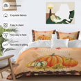 thumbnail image 3 of Hello Fall Bedding Duvet Cover Set King Size 4 Pieces Harvest Pumpkin Sunflower Maple Leaf Thanksgiving Bedding Set with Zipper Closure, 1 Comforter Cover 92x106 Inches 1 Flat Sheet & 2 Pillow Cases, 3 of 7