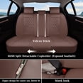 thumbnail image 6 of Coverado Car Seat Covers FullSet, Luxury Leather Front and Back Seat Protectors, Comfortable Auto Interior Cushions Universal Fit for Most Cars, SUVs and Trucks, Coffee, 6 of 8