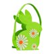 thumbnail image 4 of Cesta de Pascua para niños, cesta vacía para huevos, cubo de almacenamiento de juguetes con conejo de fieltro suave Verde, 4 of 9