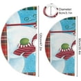 thumbnail image 4 of FMSHPON Christmas Winter Snow Snowman Snowflakes Plaid Tartan Xmas Christmas Tree Skirt Stand Mat for Holiday Party Decoration Indoor Outdoor 48 inches, 4 of 6