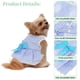thumbnail image 5 of Vestidos únicos para perros para perritas pequeñas, diseño elegante y cómodo, vestido para mascotas para fiestas y uso diario, 2 piezas, verde y azul, talla XS, 5 of 7