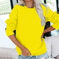 thumbnail image 6 of EHTMSAK Cute Sweatshirt Long Pullover Solid Woman Long Sleeve T Shirts Workout Hoodies Yellow 2X, 6 of 6