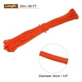 thumbnail image 2 of Uxcell 65Ft 1/4 Inch (6mm) Diamond Braided Polypropylene Rope Suitable for Flagpole Camping Crafting, Orange, 2 of 6