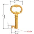 thumbnail image 2 of Haz·quls (KY-18) Hollow Barrel Antique Skeleton Key (1 Pcs), 2 of 2