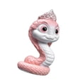 thumbnail image 3 of Estatua de serpiente pequeña BLESIY mini figura coleccionable decoración del Año Nuevo Lunar 42 x 47 x 8 cm color rosa, 3 of 8