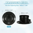thumbnail image 2 of Uxcell 4 Inch Round Air Vent, 3pcs ABS Adjustable Soffit Exhaust Vent Cover, Black, 2 of 6