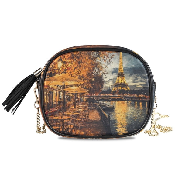Womens Casual Chain Shoulder Bag Simple style Cafe by Tower Evening Crossbody Bag