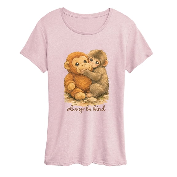 Instant Message - Painterly Punch the Monkey - Women's Short Sleeve Graphic T-Shirt