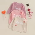 thumbnail image 6 of Douhoow Infant Girl Valentine's Day Heart Sweater Baby Long Sleeve Knit Pullover Fall Knitwear, 6 of 9