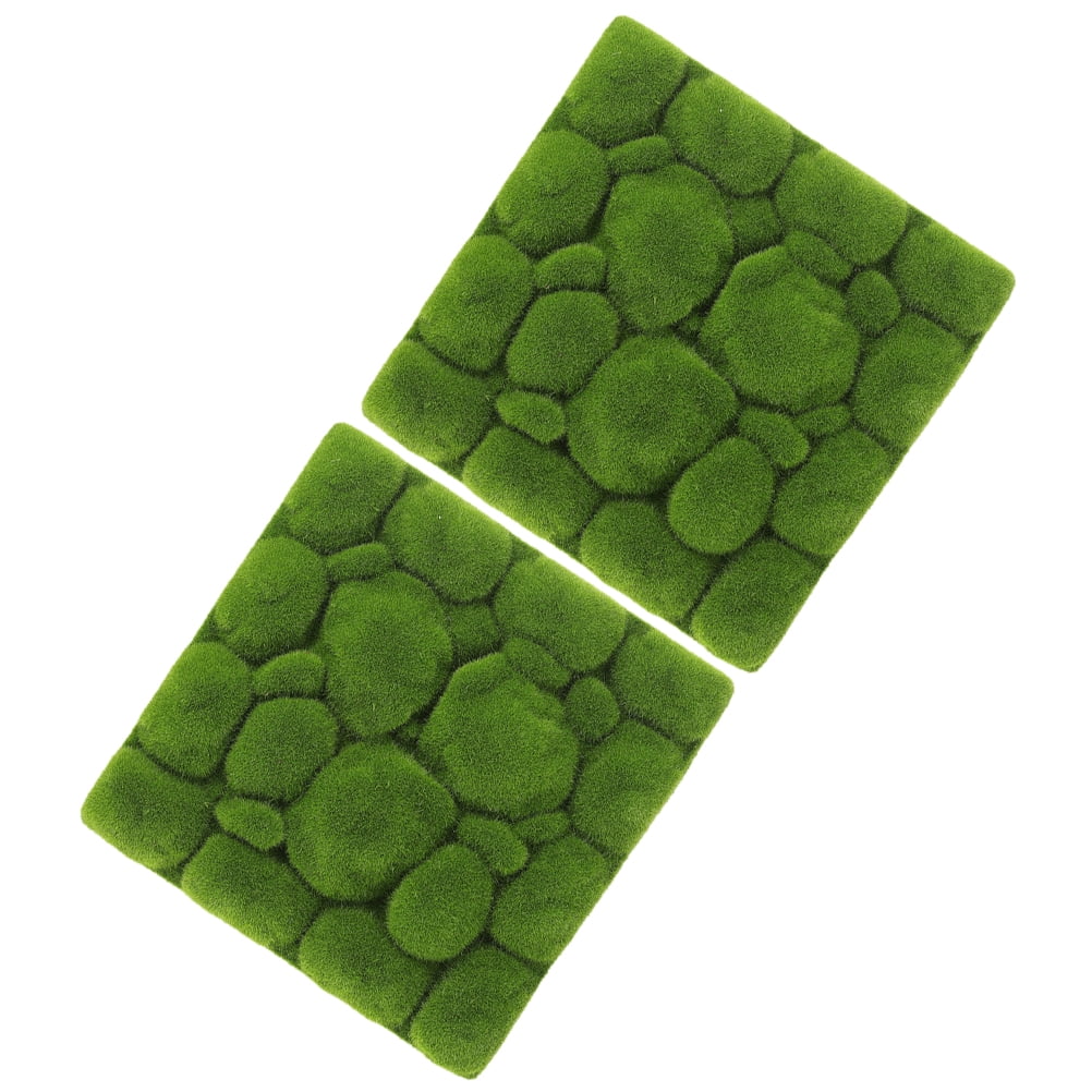 MLINS 4 pcs  Simulation Moss Foams Board Green Plants Wall Decoration DIY Wall Background