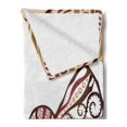 thumbnail image 2 of Seashells Soft Flannel Fleece Throw Blanket, Boho Seashells Pattern Divided 2 Part Effects Hear the Ocean Creature, Cozy Plush for Indoor and Outdoor Use, 70" x 90", Pale Brown Cream, by Ambesonne, 2 of 5
