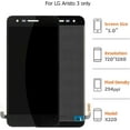 thumbnail image 2 of for LG Aristo 3 X220/LMX220PM /k8 2019 LM-X220MA LCD Display Touch Digitizer Screen Replacement Full Assembly Repair Kits with Tools(Black with Frame, 2 of 7