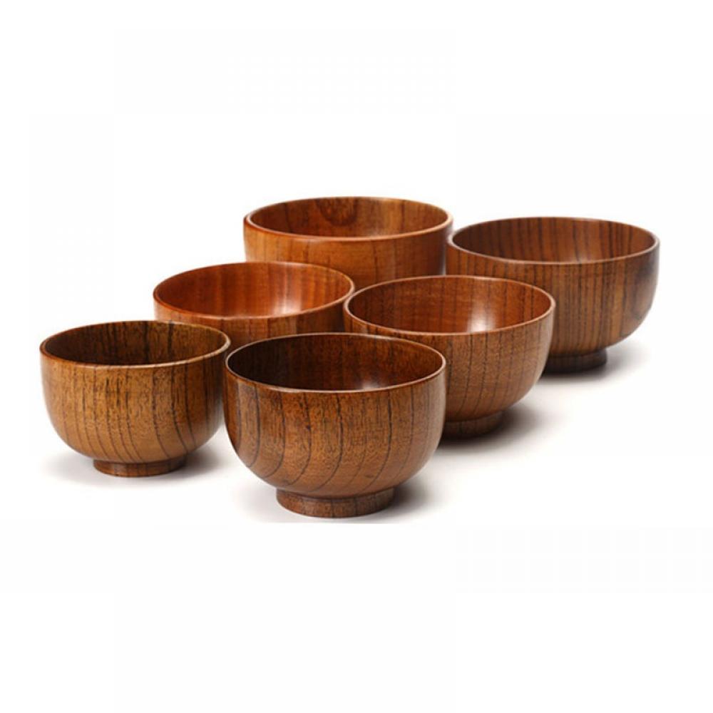 Home Japanese Tableware Creative-anti-hot Soup Bowl Chinese Wooden Bowl Round Bowl Special Bowl - image 4 of 7