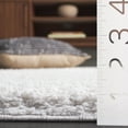 thumbnail image 4 of SAFAVIEH Rumi Blaire Solid Polyester Shag Area Rug, Light Gray, 6'7" x 6'7" Square, 4 of 7