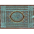 thumbnail image 1 of Ahgly Company Indoor Rectangle Medallion Light Blue Traditional Area Rugs, 4' x 6', 1 of 4