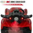 thumbnail image 6 of Hyper Drive: RC Smoke Screen Racer - Red - Light-Up Remote Control Car, Spraying Vapor Mist, Toy Vehicle Performs Stunts & Tricks, 2.4 GHz, Kids 5+, 6 of 8