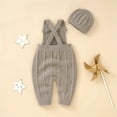 thumbnail image 5 of Generic Girls Knitted Tops for Toddler Baby Knit Romper Cotton Sleeveless Boy Girl Sweater Clothes Baby Bodysuit with Cute Hat Set, 5 of 9