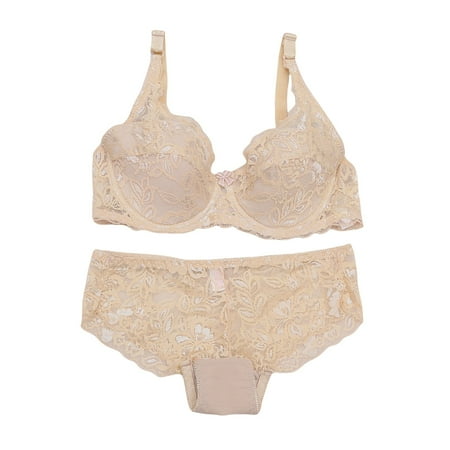 frariair Women s Underwire Lace Bra & Brief Set  Adjustable Straps Breathable Comfort Lingerie for Everyday & Special Occasions