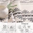 thumbnail image 5 of 60x102 Boho Rectangle Tablecloth Linen Farmhouse Tablecloth Waterproof Decorative Fabric Table Cloth for Kitchen Dining Bohemian Tablecloth for 6 Feet Table,Grey, 5 of 6