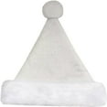 thumbnail image 3 of Christmas White Plush Santa Hat, Fluffy Faux Fur Holiday Party Cap, Soft Double-Layer Warm Xmas Costume Accessories for Adults & Teens Decoration, 3 of 5