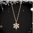 thumbnail image 4 of Samie Collection 18K Rose Gold Plated Stainless Steel Snowflake&nbsp;Pendant Necklace, 18”, 4 of 6