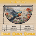 thumbnail image 3 of CURLYOOT Hummingbird Flower Half Round Door Mat 24'' x 36'', Indoor Outdoor Entrance Rug, Semi Circular Area Rug, Non Slip Washable Absorbent Doormat, Laundry Room Rug, 3 of 7