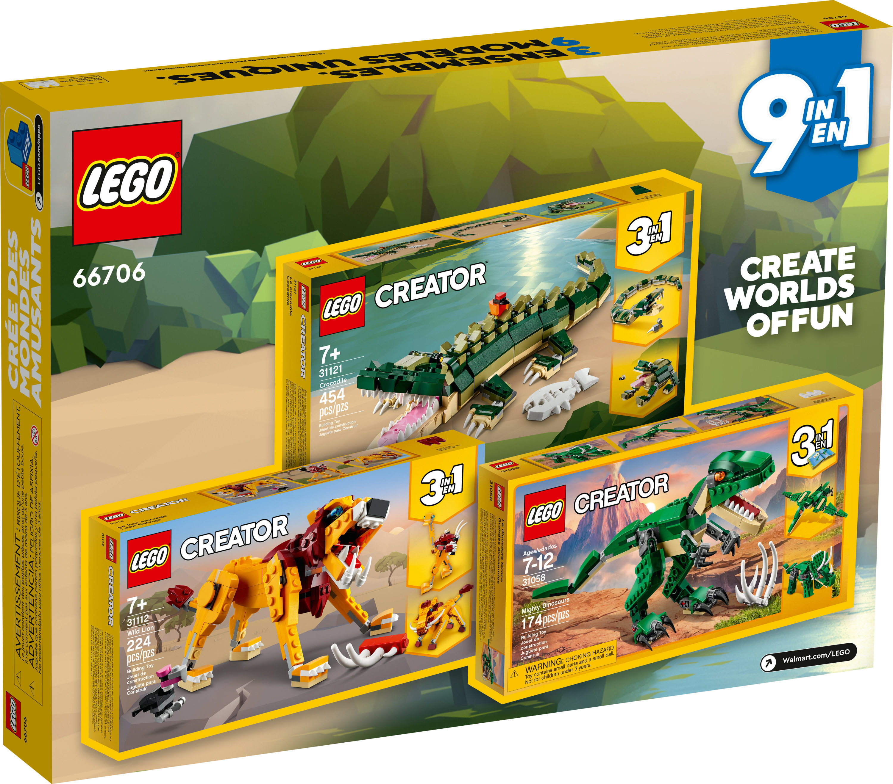 LEGO Creator Animals Bundle Walmart Exclusive includes 3 different 3in1 builds 66706 - image 5 of 7