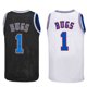thumbnail image 2 of Camisetas de baloncesto para niños 1 Bugs 23 Camiseta SPACE JAM Costura Bordado Ropa deportiva para exteriores de alta calidad Blanco Negro, 2 of 5