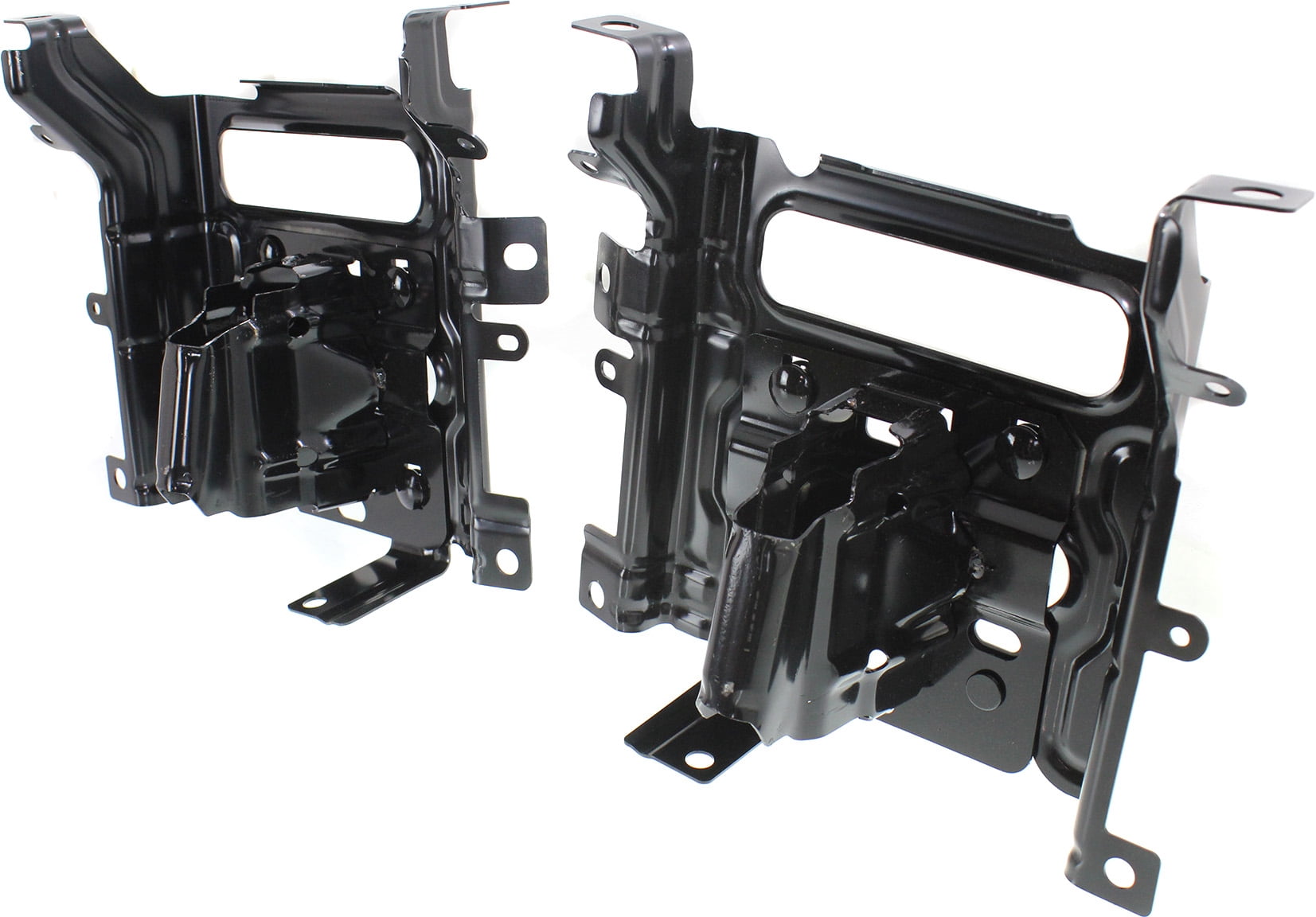 Front Bumper Bracket Compatible with RAM 1500 P/U 2013-2018 Set of 2 Steel 2 Piece Bumper Type All Cab Types